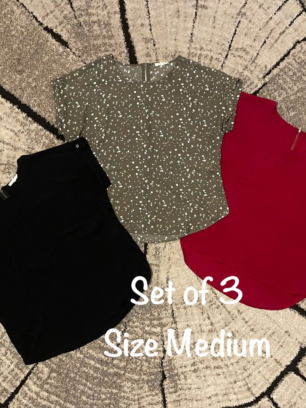 Set of 3 Women's Size Medium Blouses - Includes Maurices and Pink Rose